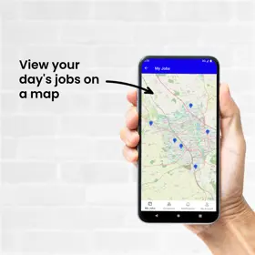 View your day's jobs on  a map