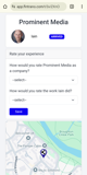 Screenshot of feedback request
