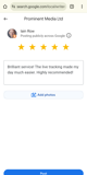 Screenshot of a 5-star review