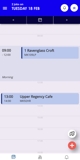 Screenshot of Fintrano app showing a few events in a diary